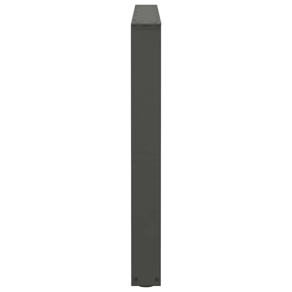 Gambe Tavolo Pranzo a V 2 pz Antracite 100x(72-73,3)cm Acciaio - homemem39
