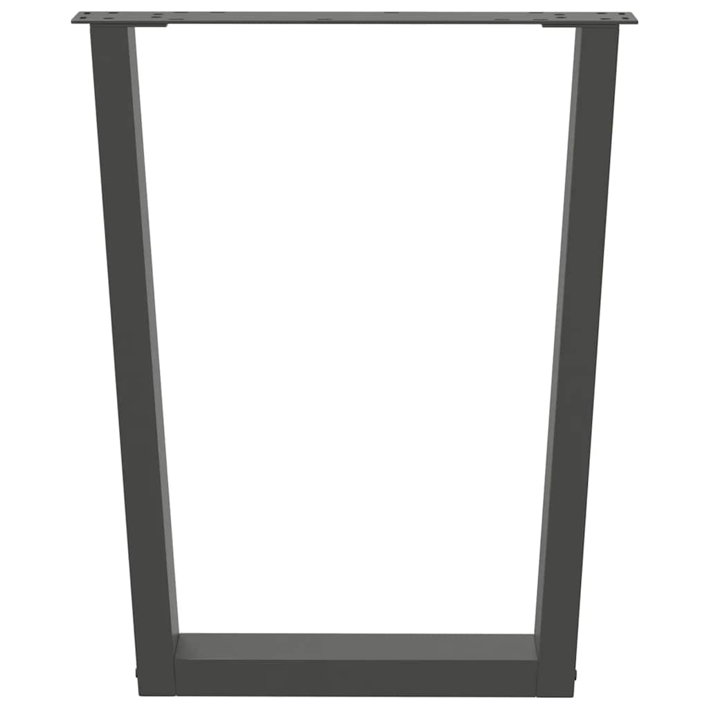 Gambe Tavolo Pranzo a V 3 pz Antracite 70x(72-73,3)cm Acciaio - homemem39