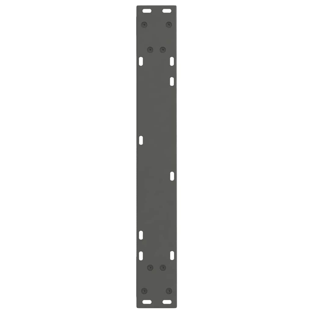Gambe Tavolo Pranzo a V 3 pz Antracite 70x(72-73,3)cm Acciaio - homemem39