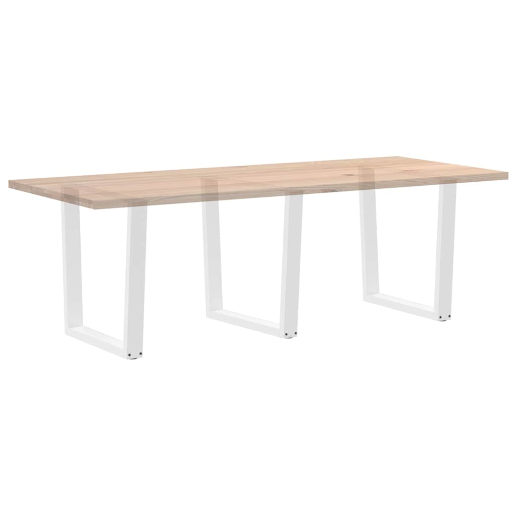 Gambe per Tavolo Pranzo a V 3 pz Bianco 80x(72-73,3)cm Acciaio - homemem39