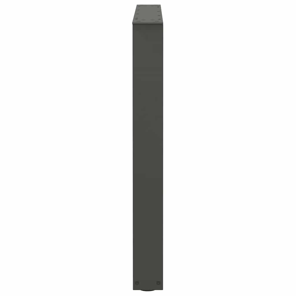 Gambe Tavolo Pranzo a V 3 pz Antracite 80x(72-73,3)cm Acciaio - homemem39
