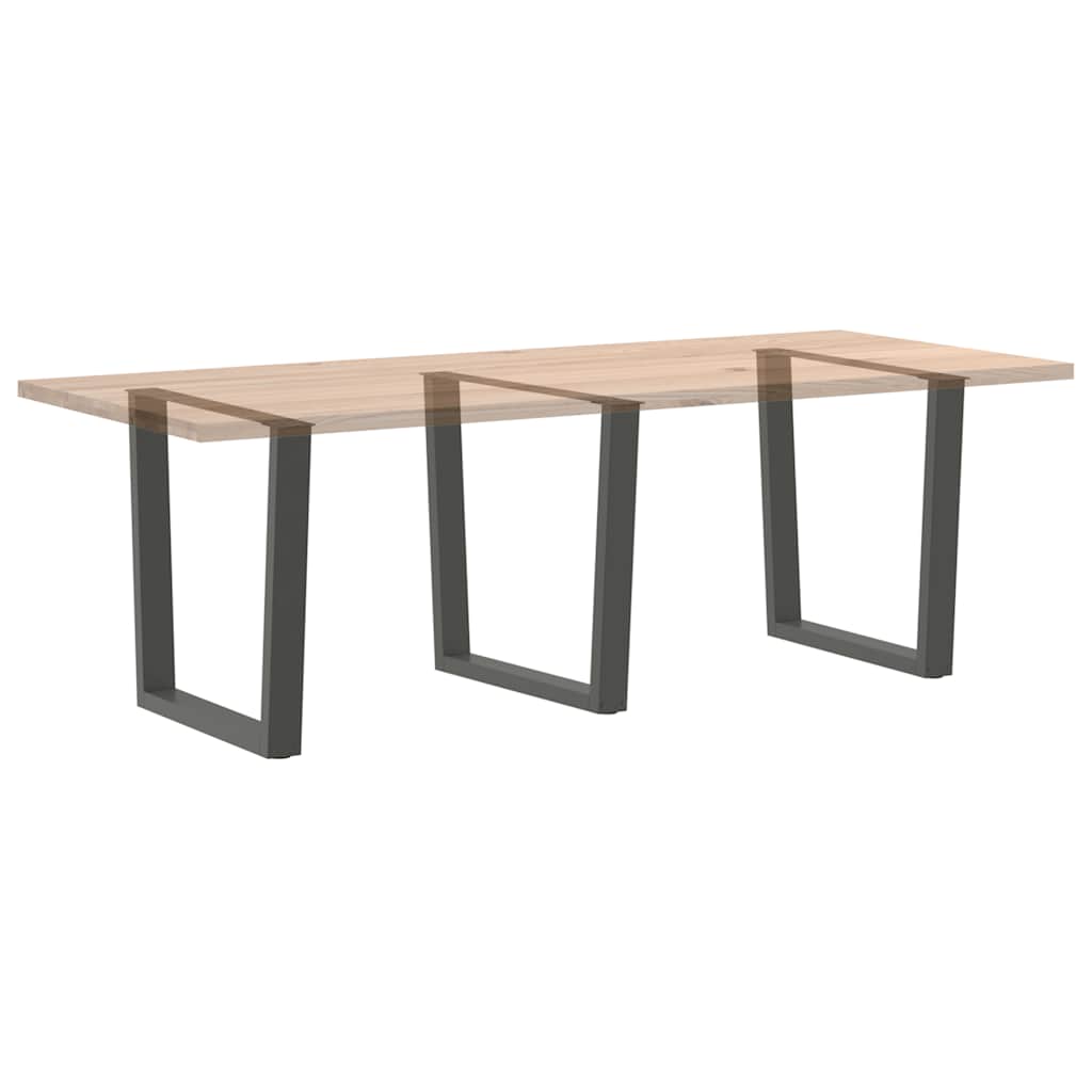 Gambe Tavolo Pranzo a V 3 pz Antracite 90x(72-73,3)cm Acciaio - homemem39