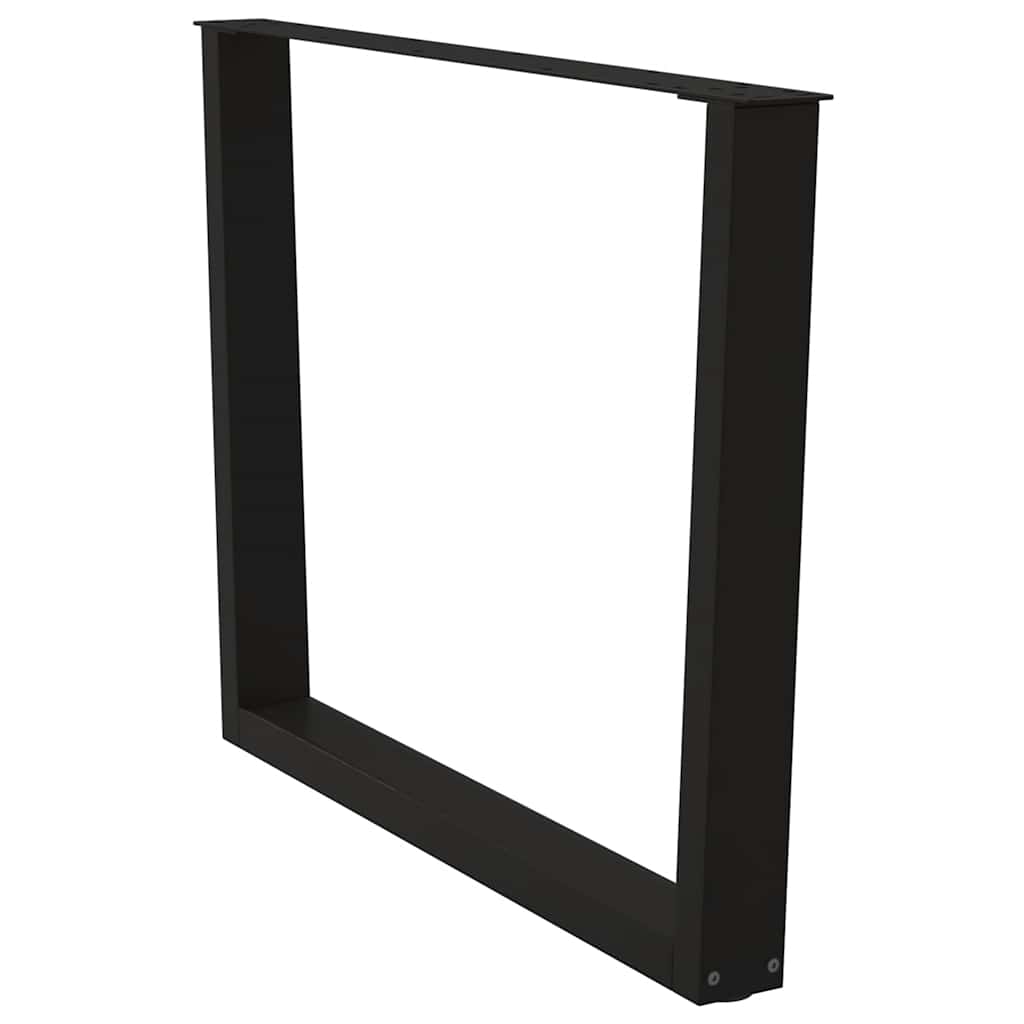 Gambe per Tavolo da Pranzo a V 3pz Nero 100x(72-73,3)cm Acciaio - homemem39