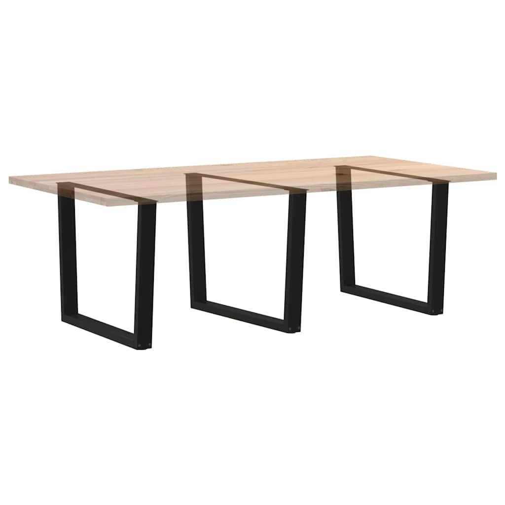 Gambe per Tavolo da Pranzo a V 3pz Nero 100x(72-73,3)cm Acciaio - homemem39