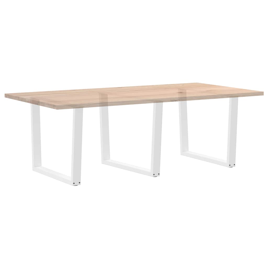 Gambe per Tavolo Pranzo a V 3 pz Bianco 100x(72-73,3)cm Acciaio - homemem39