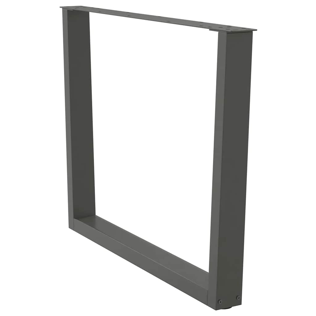 Gambe Tavolo Pranzo a V 3 pz Antracite 100x(72-73,3)cm Acciaio - homemem39