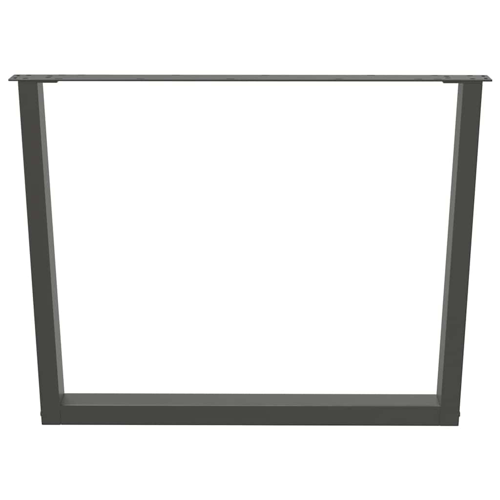 Gambe Tavolo Pranzo a V 3 pz Antracite 100x(72-73,3)cm Acciaio - homemem39