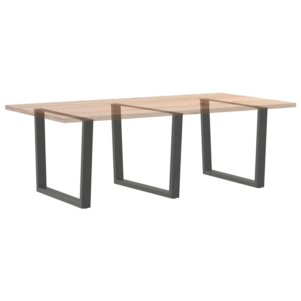 Gambe Tavolo Pranzo a V 3 pz Antracite 100x(72-73,3)cm Acciaio - homemem39
