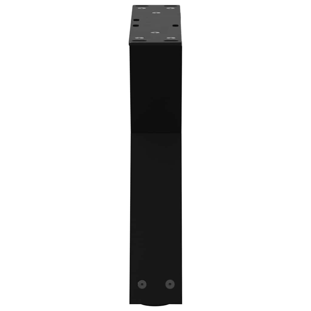 Gambe per Tavolino 2 pz Nero 30x(30-31,3) cm in Acciaio