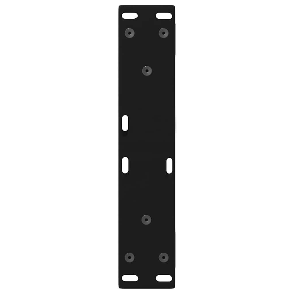 Gambe per Tavolino 2 pz Nero 30x(30-31,3) cm in Acciaio