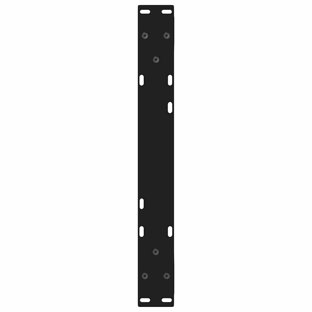 Gambe per Tavolino 2 pz Nero 50x(30-31,3) cm in Acciaio