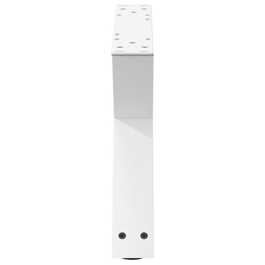 Gambe per Tavolino 2 pz Bianco 60x(30-31,3) cm in Acciaio