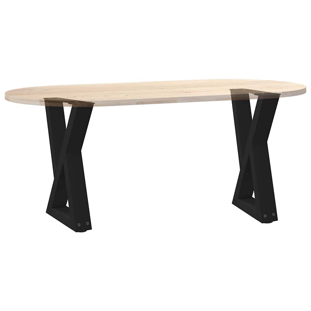 Gambe per Tavolino 2 pz Nero 28x(42-43,3) cm in Acciaio - homemem39