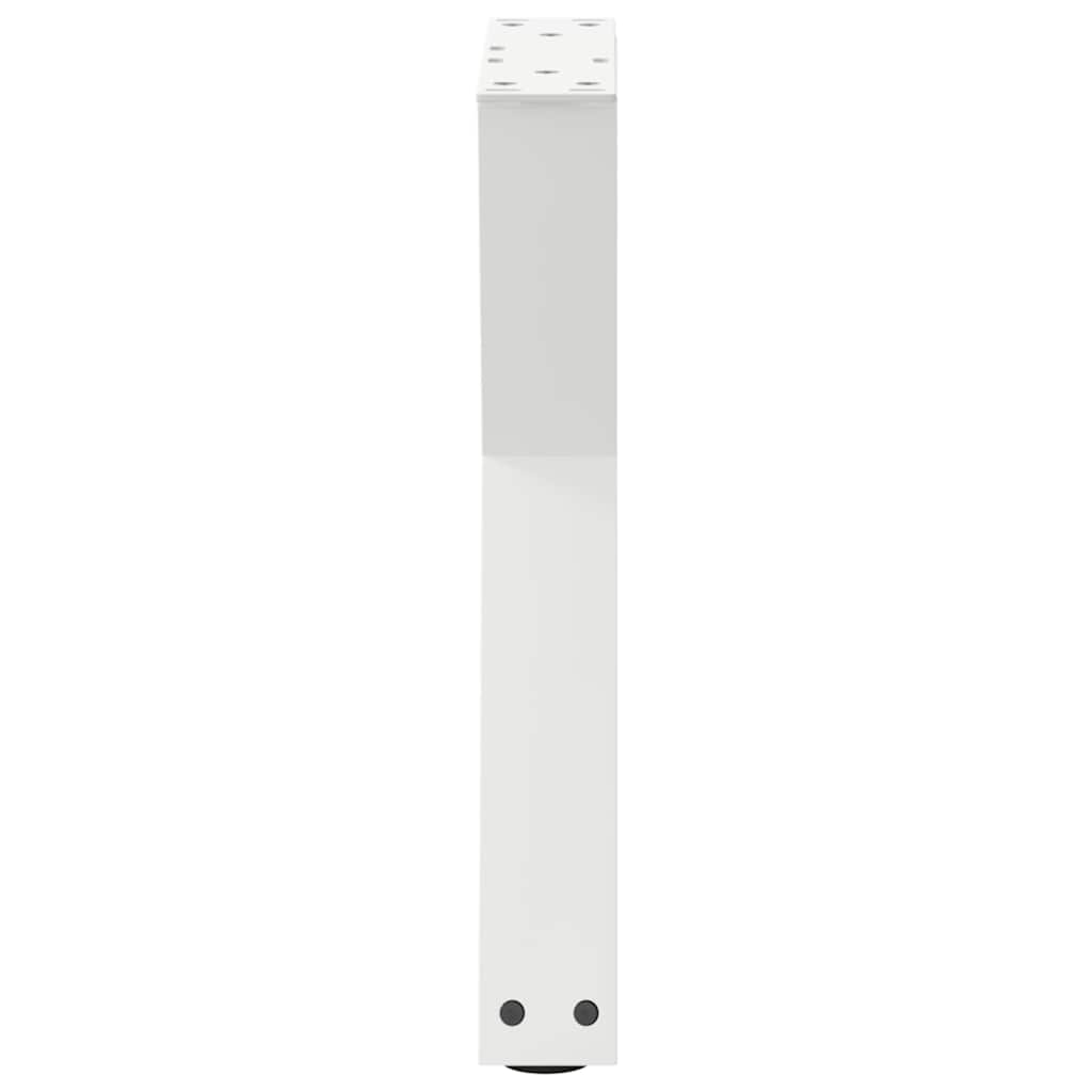 Gambe per Tavolino 2 pz Bianco 28x(42-43,3) cm in Acciaio