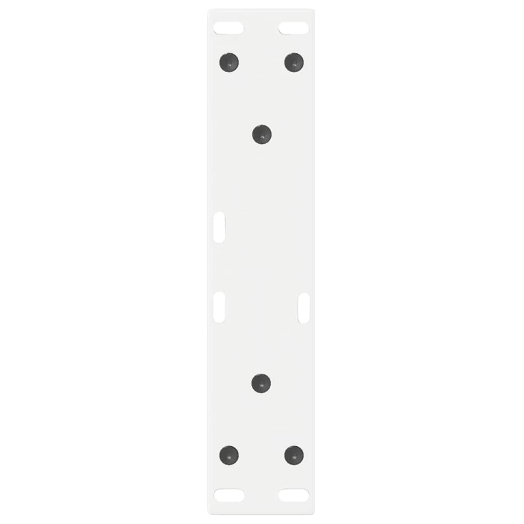 Gambe per Tavolino 2 pz Bianco 28x(42-43,3) cm in Acciaio