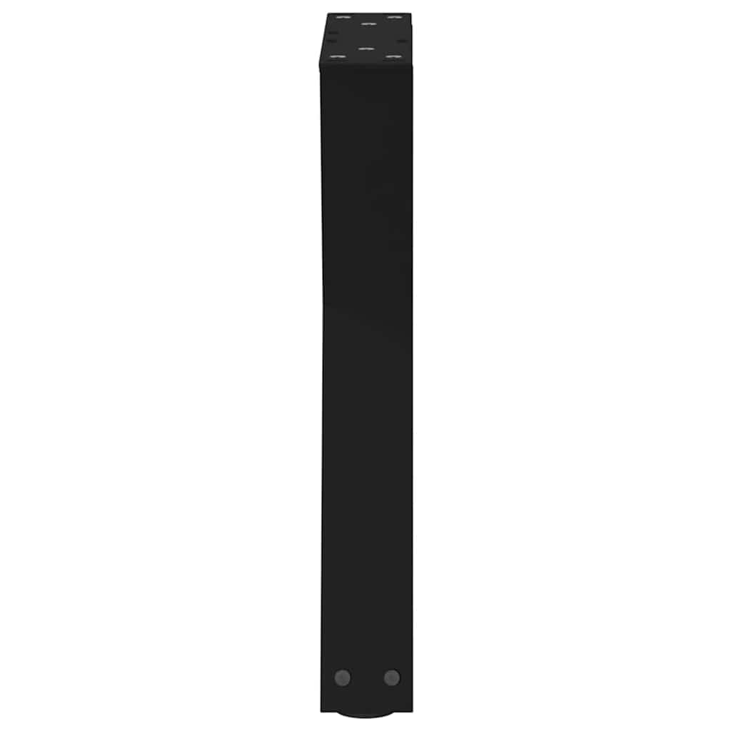 Gambe per Tavolino 2 pz Nero 38x(42-43,3) cm in Acciaio