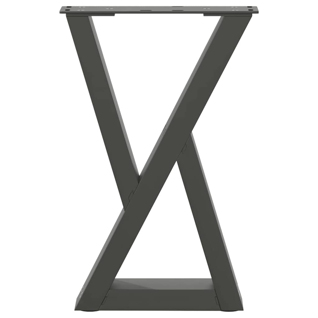 Gambe per Tavolino 2 pz Antracite 38x(42-43,3) cm in Acciaio - homemem39