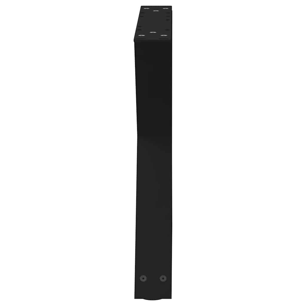 Gambe per Tavolino 2 pz Nero 60x(42-43,3) cm in Acciaio