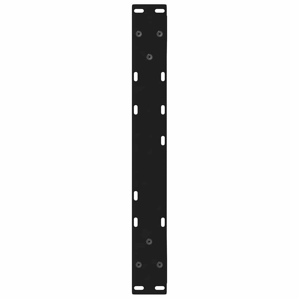 Gambe per Tavolino 2 pz Nero 60x(42-43,3) cm in Acciaio