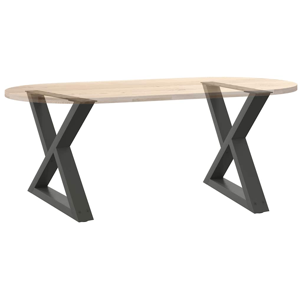 Gambe per Tavolino 2 pz Antracite 60x(42-43,3) cm in Acciaio - homemem39
