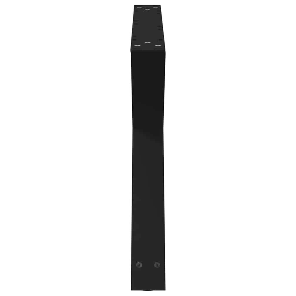 Gambe per Tavolino 2 pz Nero 70x(42-43,3) cm in Acciaio - homemem39