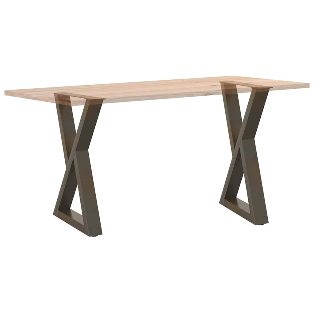 Gambe per Tavolo da Pranzo 2 pz Naturale 50x(72-73,3)cm Acciaio - homemem39