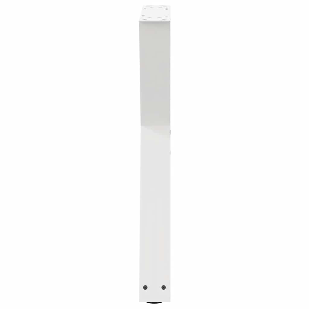 Gambe per Tavolo da Pranzo 2 pz Bianco 60x(72-73,3) cm Acciaio