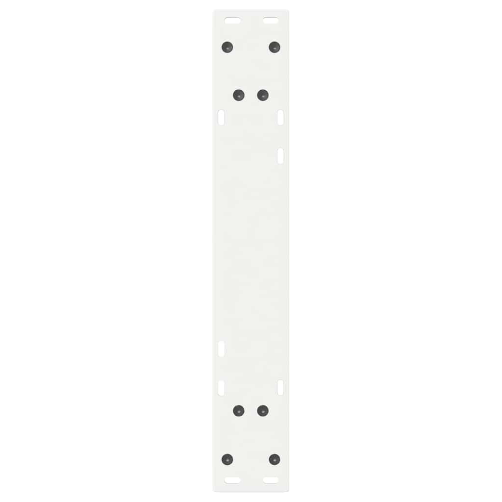 Gambe per Tavolo da Pranzo 2 pz Bianco 60x(72-73,3) cm Acciaio