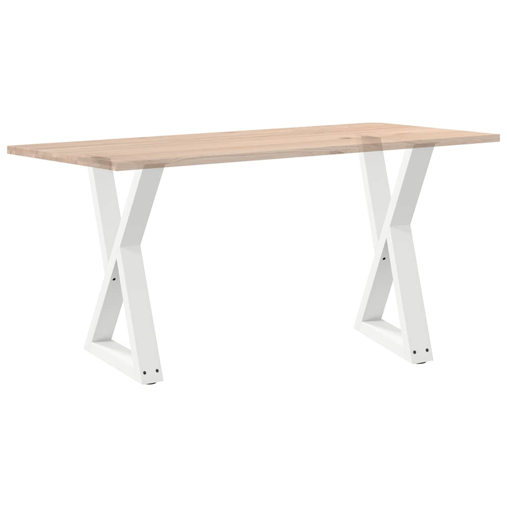 Gambe per Tavolo da Pranzo 2 pz Bianco 60x(72-73,3) cm Acciaio