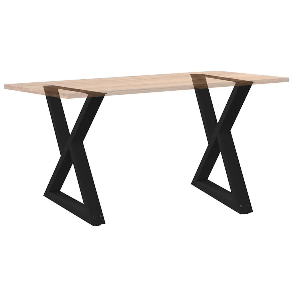 Gambe per Tavolo da Pranzo 2 pz Nero 70x(72-73,3) cm in Acciaio - homemem39