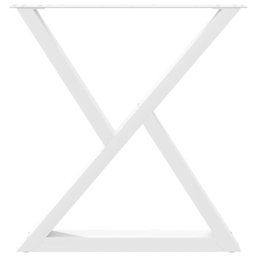 Gambe per Tavolo da Pranzo 2 pz Bianco 70x(72-73,3) cm Acciaio - homemem39