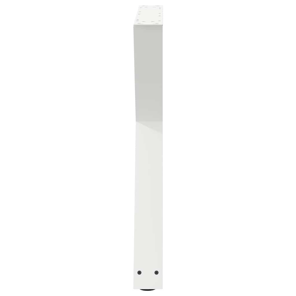 Gambe per Tavolo da Pranzo 2 pz Bianco 70x(72-73,3) cm Acciaio - homemem39