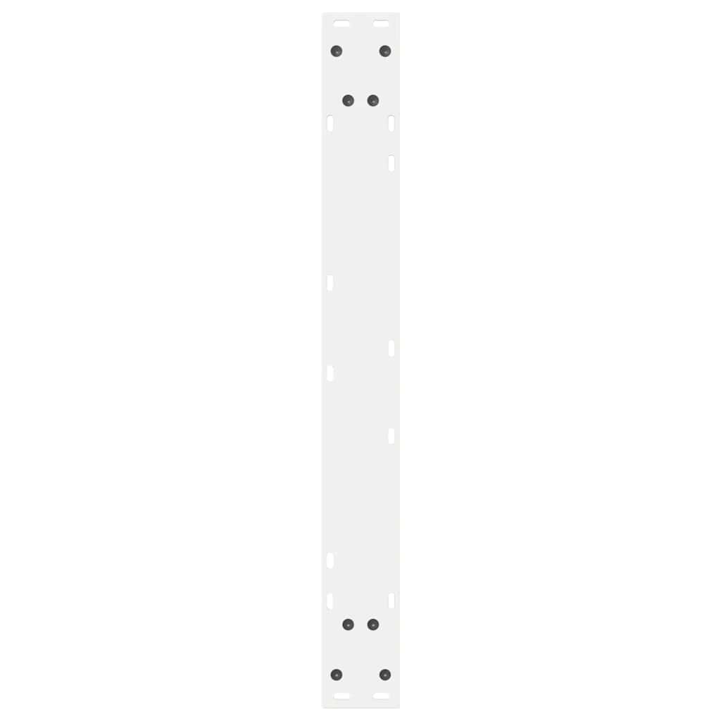 Gambe per Tavolo da Pranzo 2 pz Bianco 70x(72-73,3) cm Acciaio - homemem39