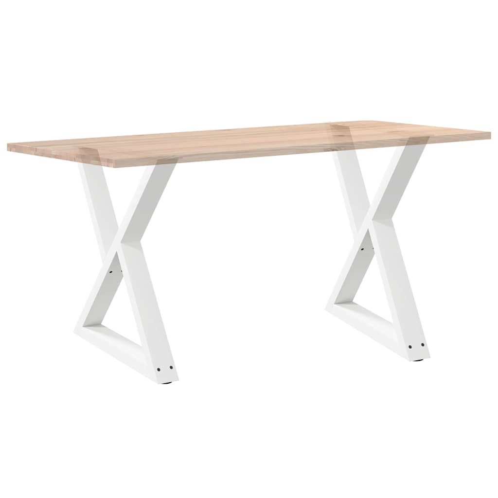 Gambe per Tavolo da Pranzo 2 pz Bianco 70x(72-73,3) cm Acciaio - homemem39