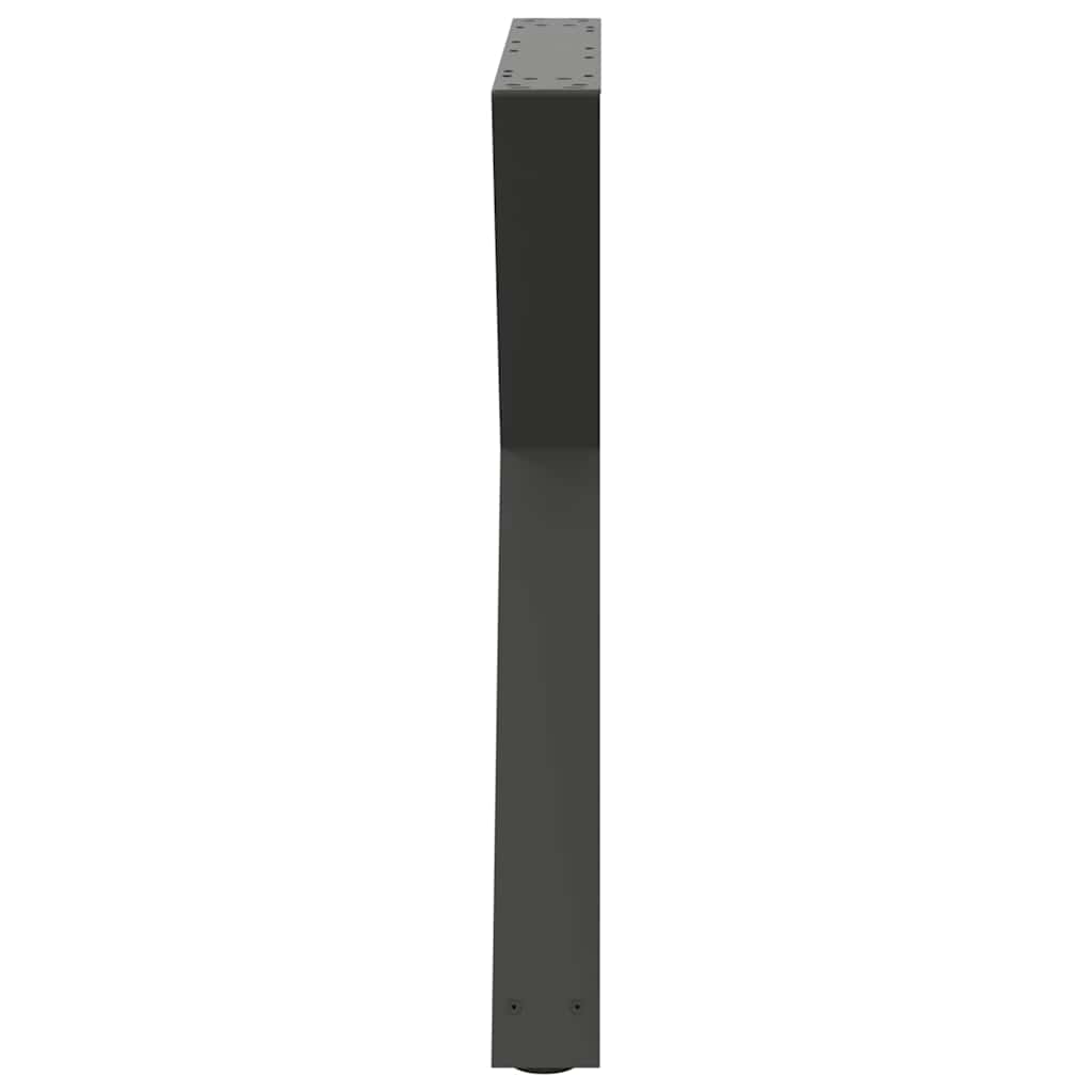 Gambe per Tavolo da Pranzo 2pz Antracite 70x(72-73,3)cm Acciaio - homemem39
