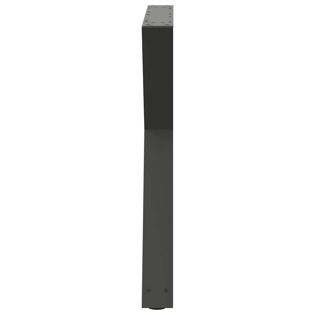 Gambe per Tavolo da Pranzo 2pz Antracite 80x(72-73,3)cm Acciaio - homemem39