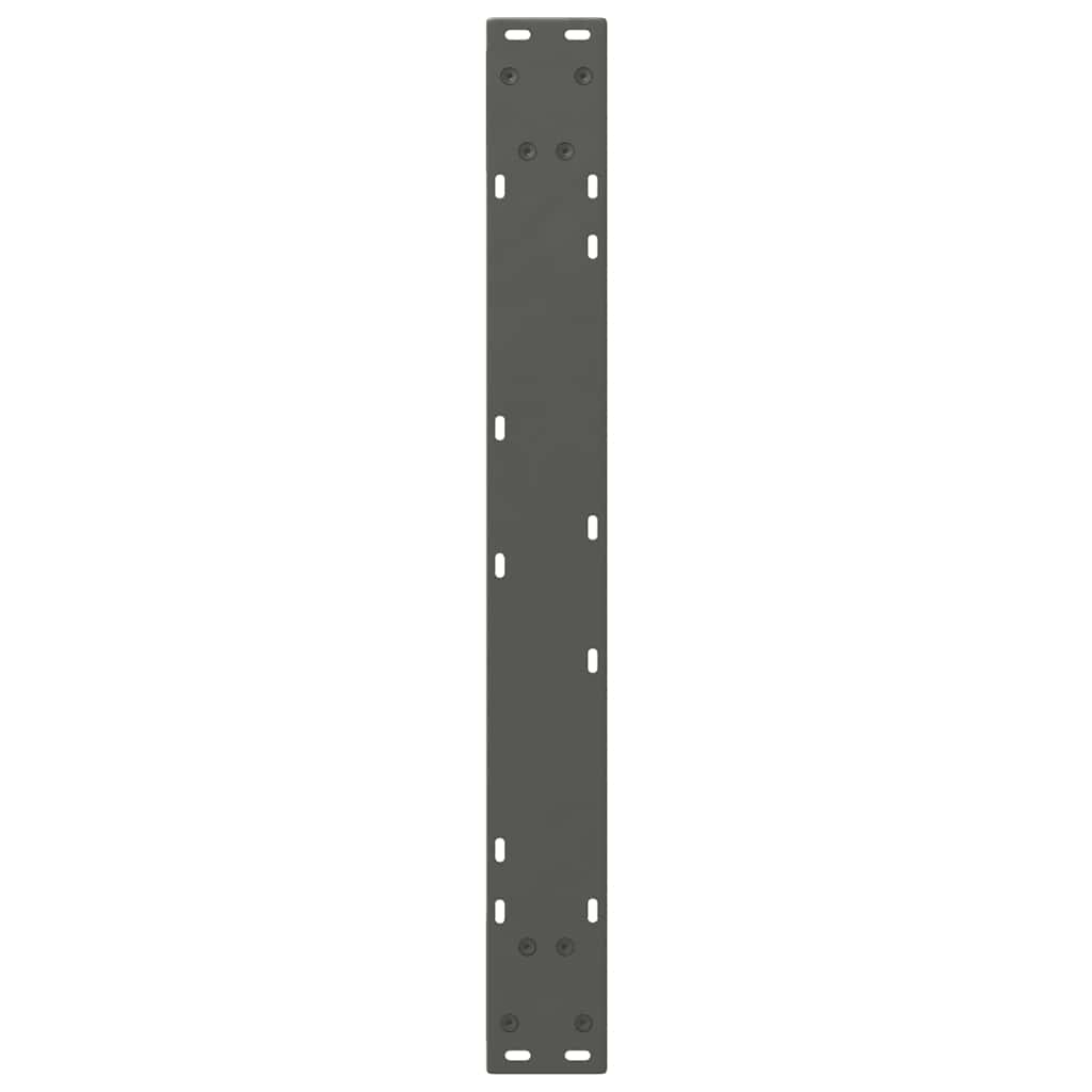 Gambe per Tavolo da Pranzo 2pz Antracite 80x(72-73,3)cm Acciaio - homemem39