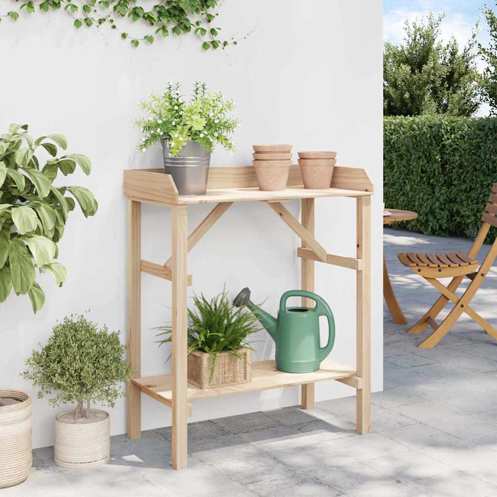 Supporti per piante con lo scaffale Beige 75 x 40 x 90 cm