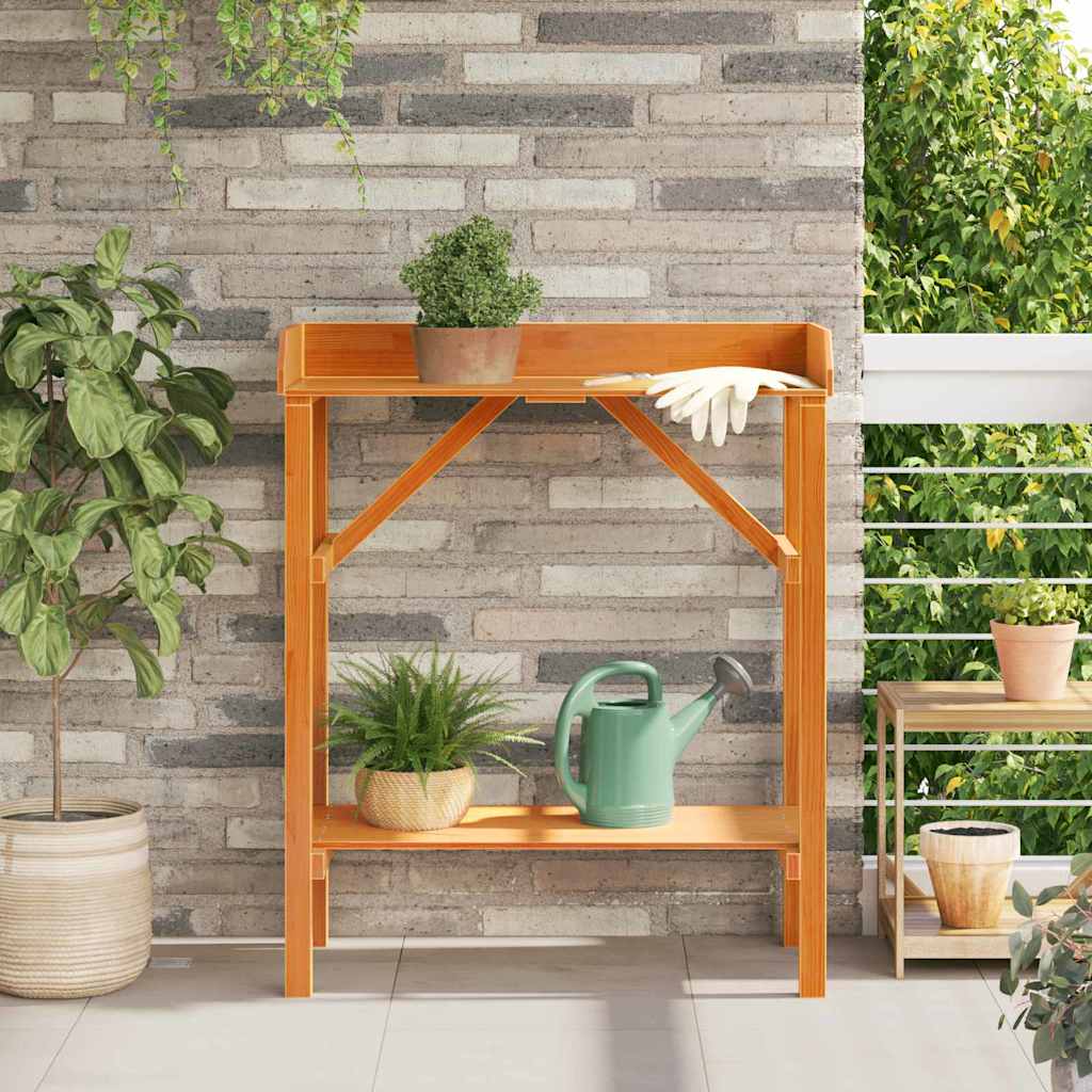 Supporti per piante con lo scaffale Marrone 75 x 40 x 90 cm