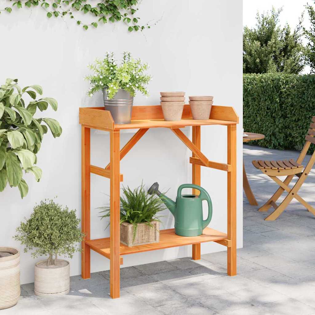 Supporti per piante con lo scaffale Marrone 75 x 40 x 90 cm