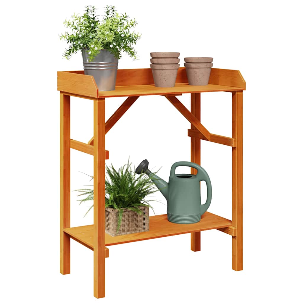 Supporti per piante con lo scaffale Marrone 75 x 40 x 90 cm