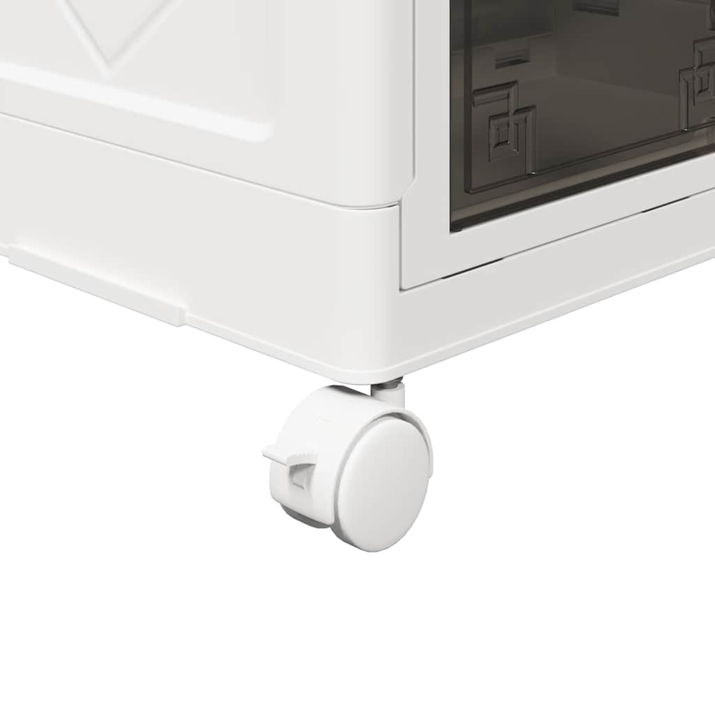 Scatola Portaoggetti con Ruote 3 Livelli 28 L 48,5x29,5x86 cm | homemem39