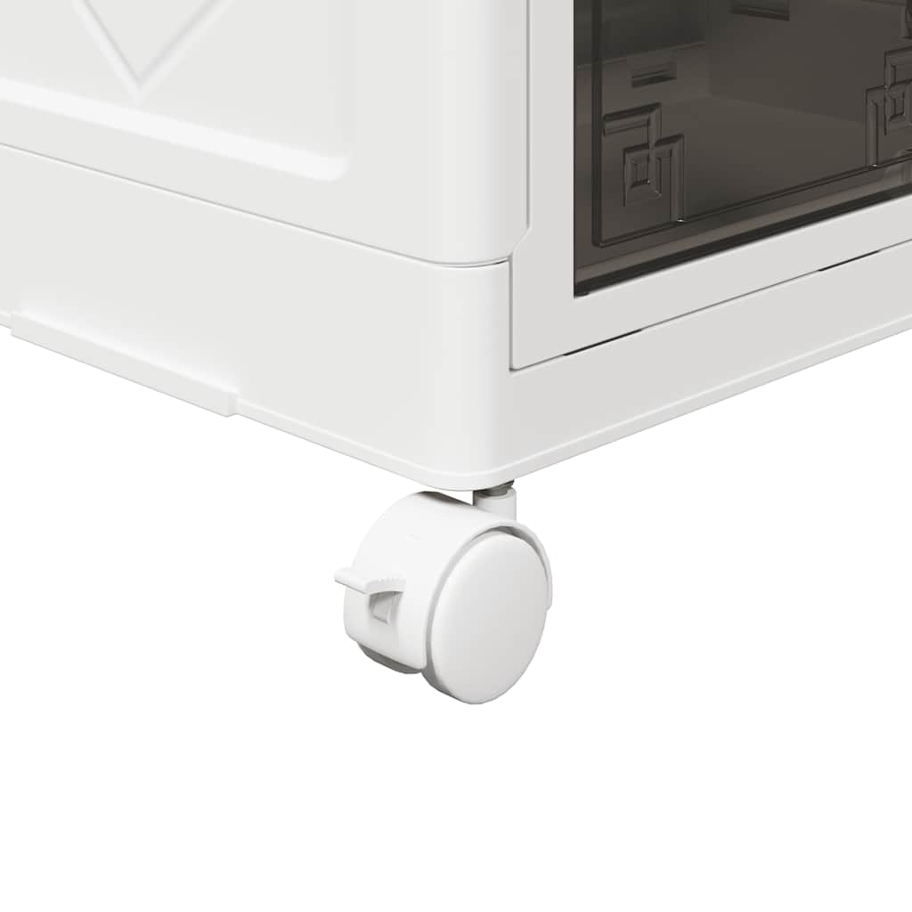 Scatola Portaoggetti con Ruote 3 Livelli 75 L 64x39,5x110,5 cm | homemem39