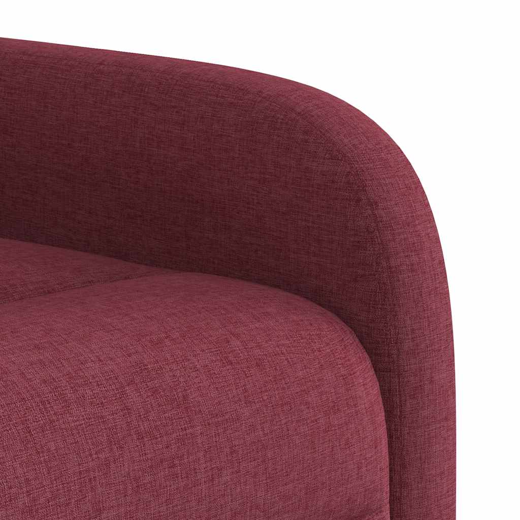 Poltrona Alzapersona Massaggio Reclinabile Rosso Vino Tessuto | homemem39
