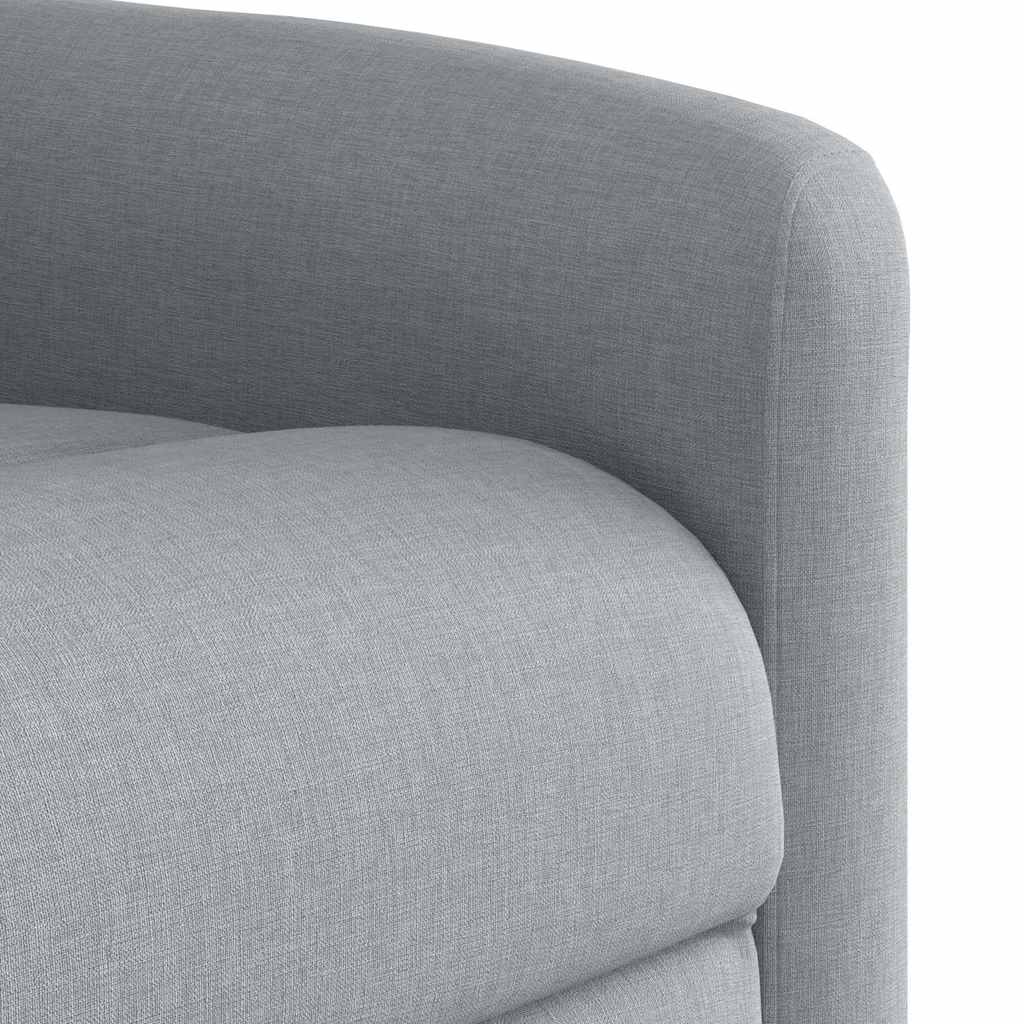 Poltrona Alzapersona Reclinabile Grigio Chiaro in Tessuto | homemem39