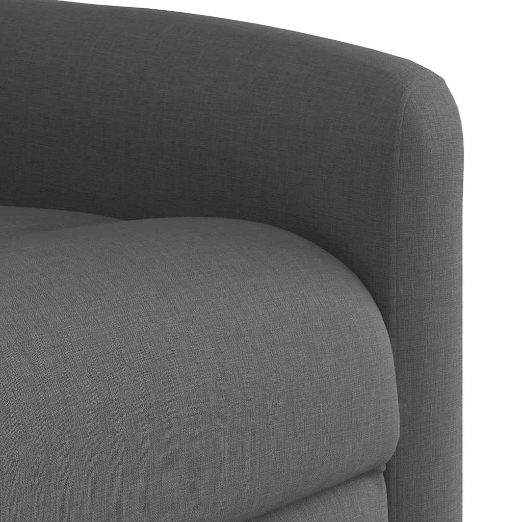 Poltrona Alzapersona Reclinabile Grigio Scuro in Tessuto - homemem39