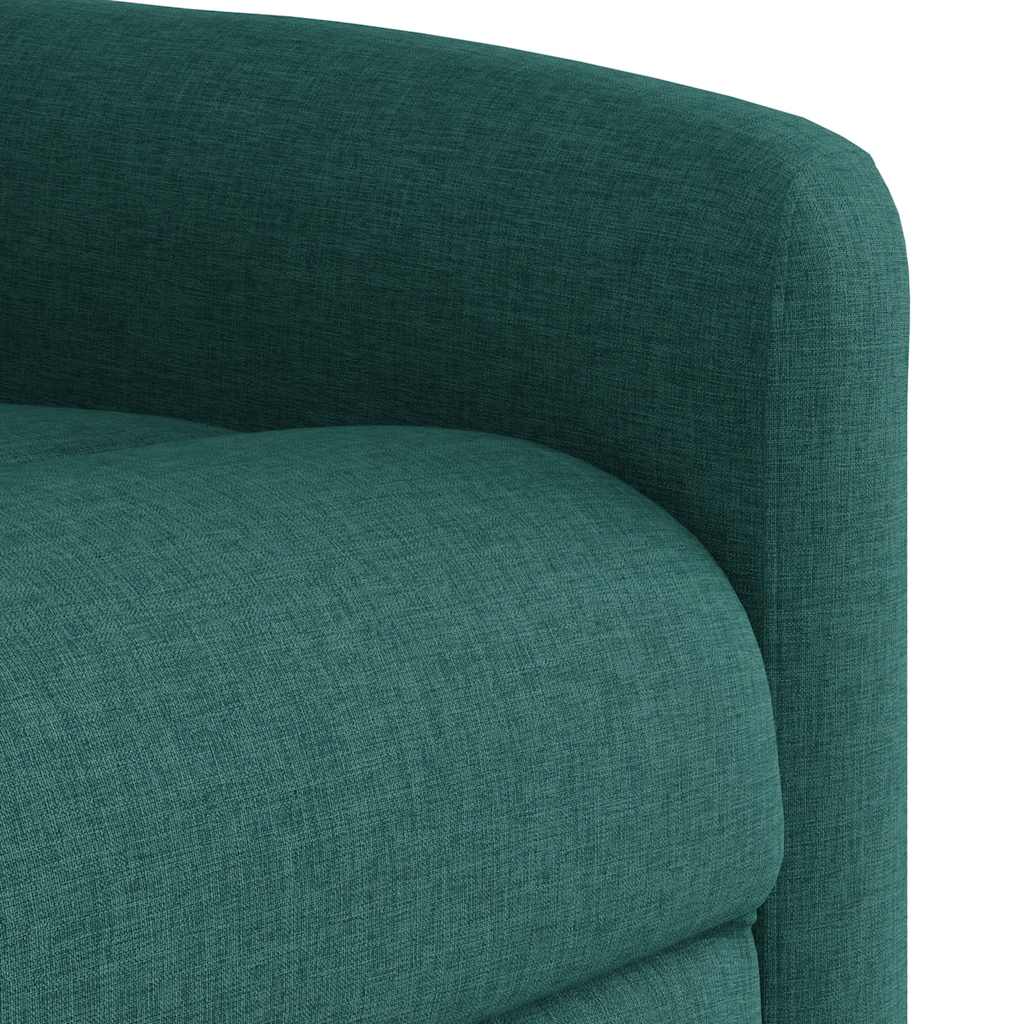 Poltrona Alzapersona Massaggiante Verde Scuro in Tessuto