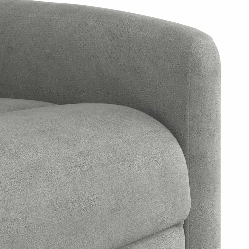 Poltrona Alzapersona Reclinabile Grigio Chiaro Microfibra | homemem39