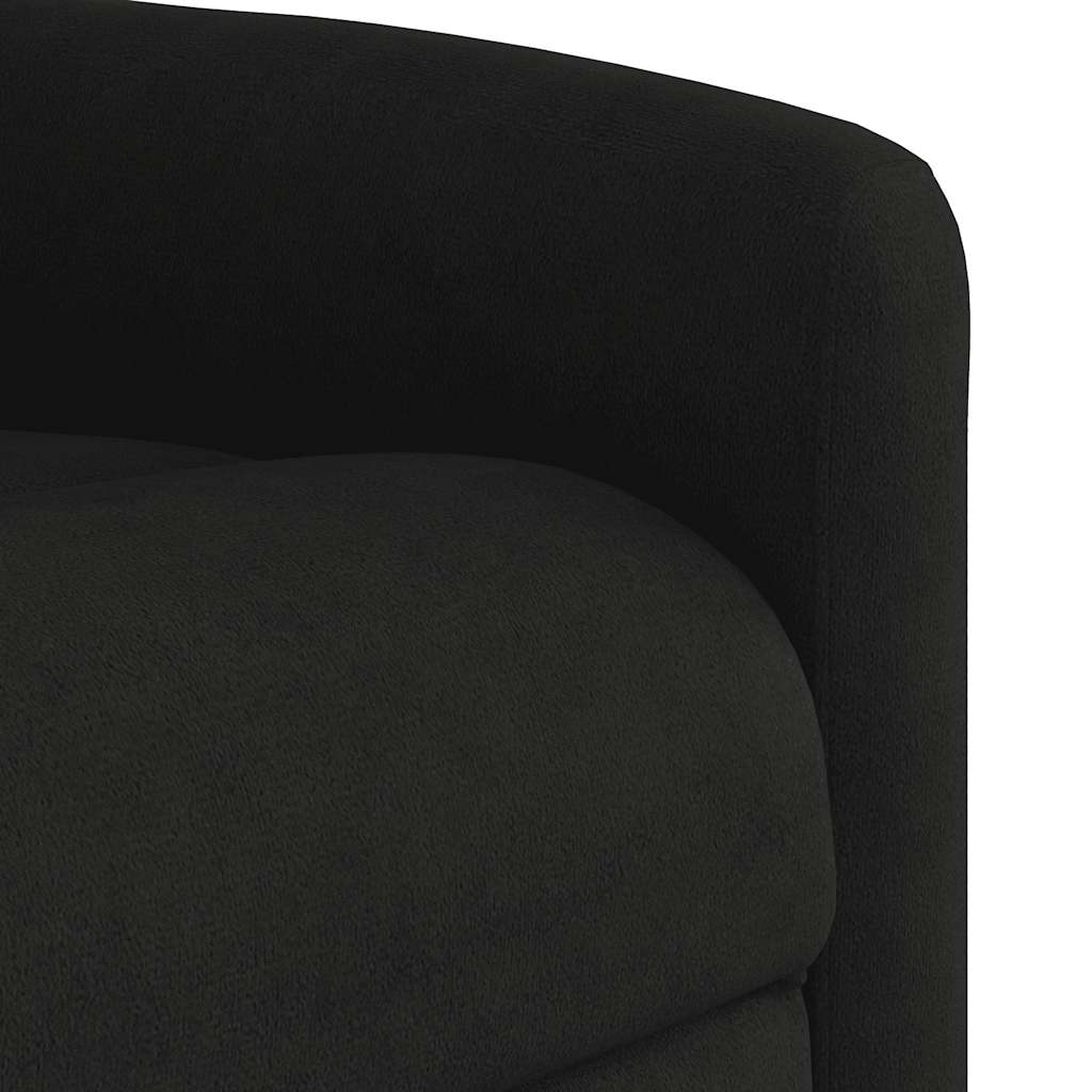 Poltrona Alzapersona Reclinante Massaggiante Nera Microfibra | homemem39