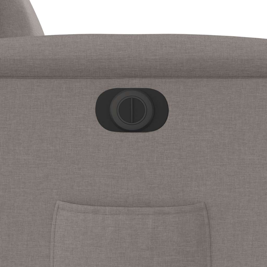 Poltrona Elettrica Reclinabile Tortora in Tessuto - homemem39